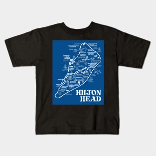 Hilton Head Map Kids T-Shirt